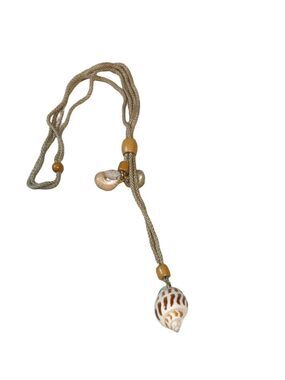 Seashell rope boho coastal necklace